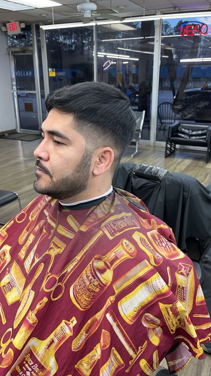 Clean taper blend haircut by a blend master at Blend Addicts Barbershop in Decatur, GA